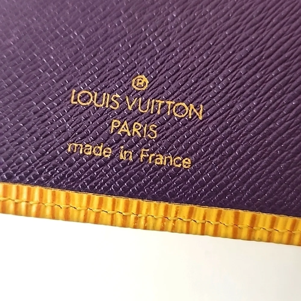 Louis Vuitton Yellow Epi Leather Kiss Lock Bifold Wallet